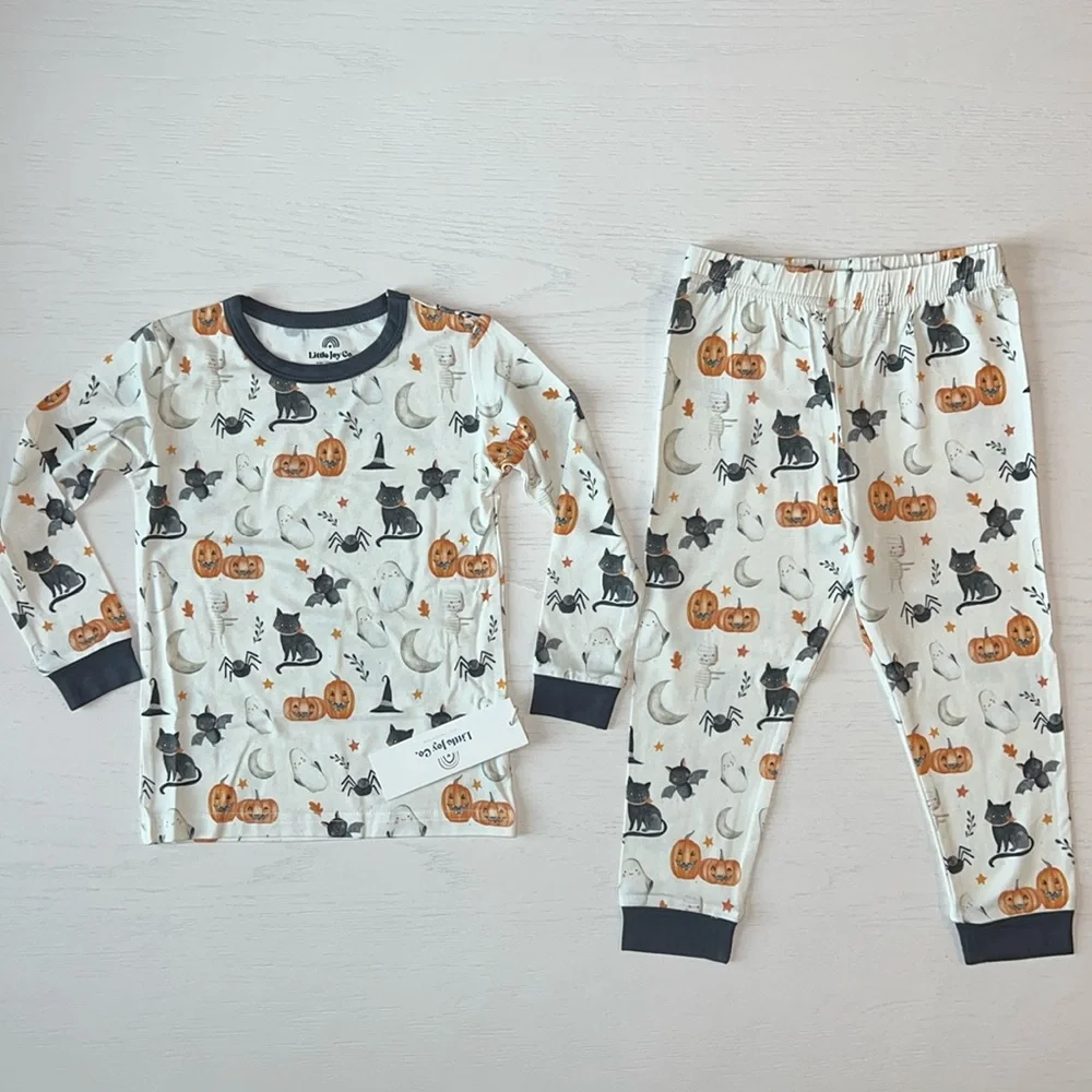 🎃 Little Joy Co Boo Crew Bamboo Halloween Pajama Set 2T 3T